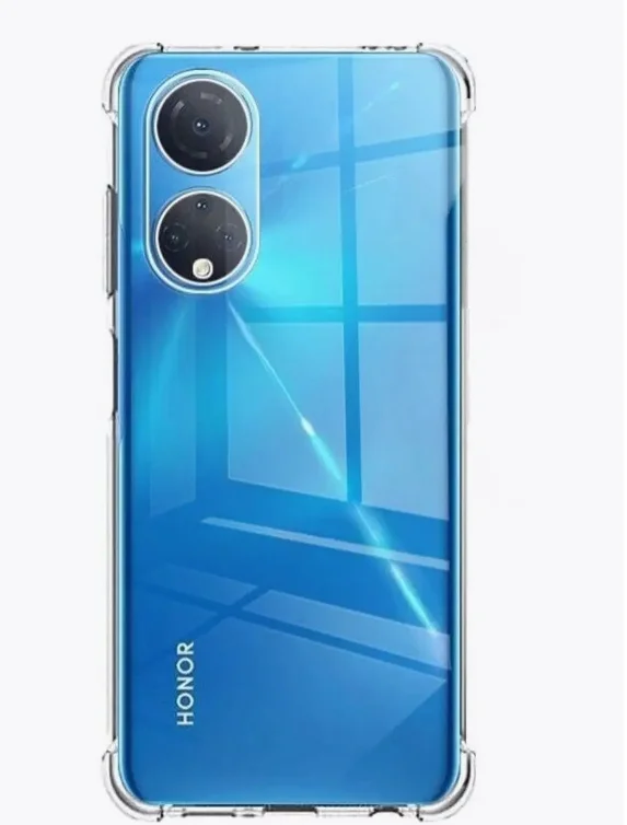 Чехол для Honor X7 / Honor Play 30+ / 5G с усиленными углами, силиконовый прозрачный