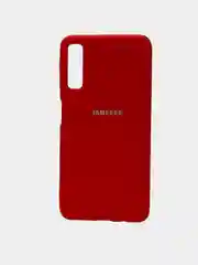 Красный защитный силиконовый чехол Silicone Cover SAMSUNG A750(A7 2018)