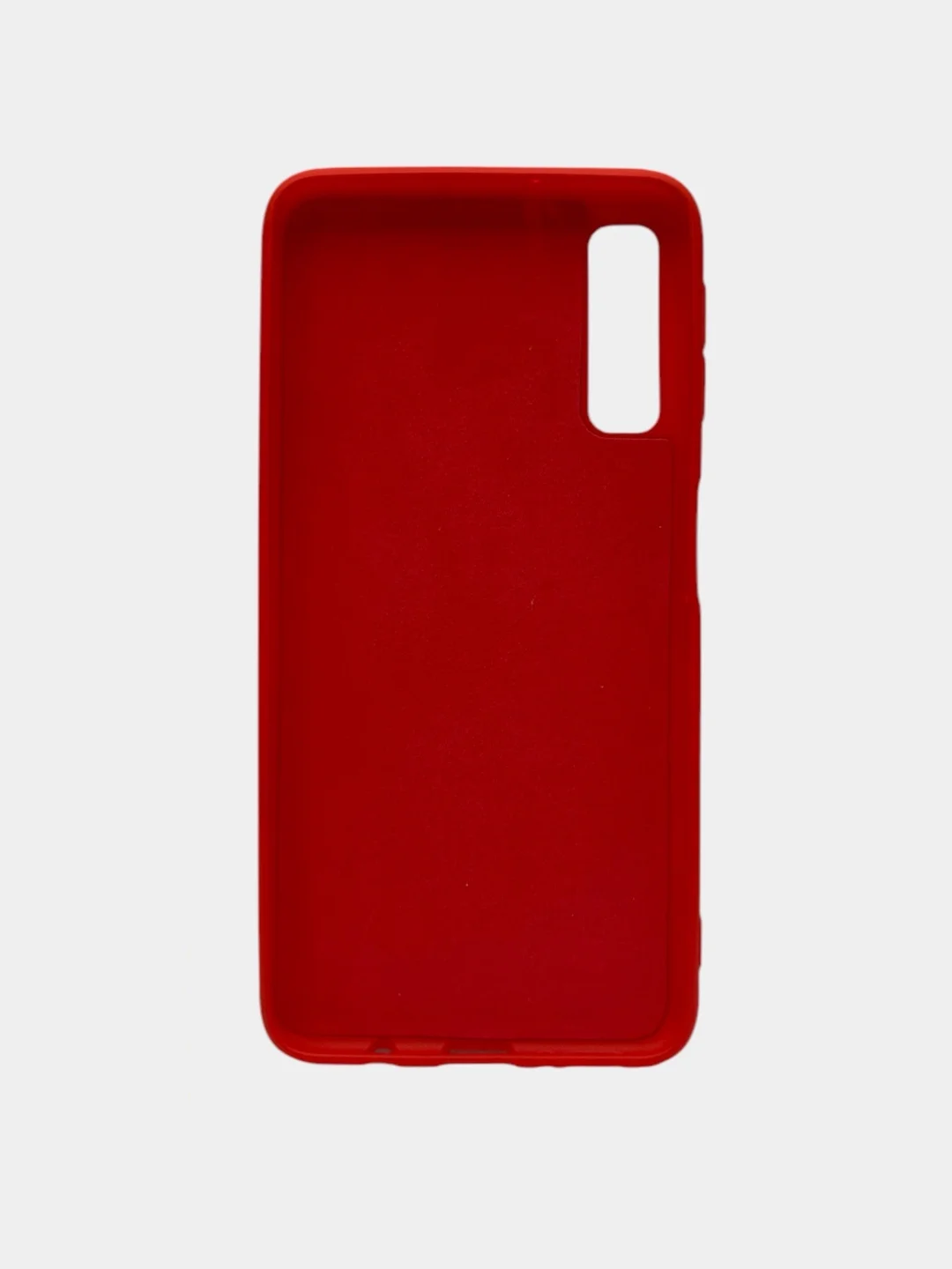 Красный защитный силиконовый чехол Silicone Cover SAMSUNG A750(A7 2018)