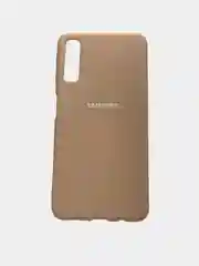 Бежевый меланж защитный силиконовый чехол Silicone Cover SAMSUNG A750(A7 2018)