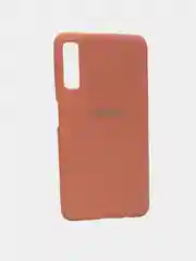 Кораллово-розовый защитный силиконовый чехол Silicone Cover SAMSUNG A750(A7 2018)