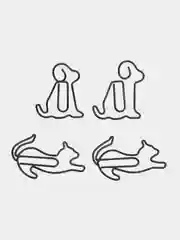 Скрепки фигурные 19мм, "Cat&Dog ", 4шт., пакет с европодвесом