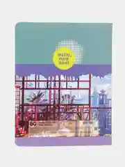 Темно-синий тетрадь 40л., А5, клетка "Hello, new day"
