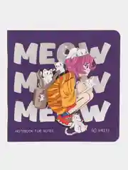 Записная книжка 40л. на скрепке "Meow"