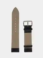 Черный ремешок для часов, натуральная кожа, размеры 14-22 мм