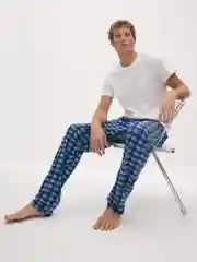 Синий брюки мужские, домашние, пижамные