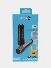 Автомобильная зарядка в прикуриватель железный USB-A + Type-C, мощность 3.1 А