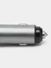 Автомобильная зарядка в прикуриватель железный USB-A + Type-C, мощность 3.1 А