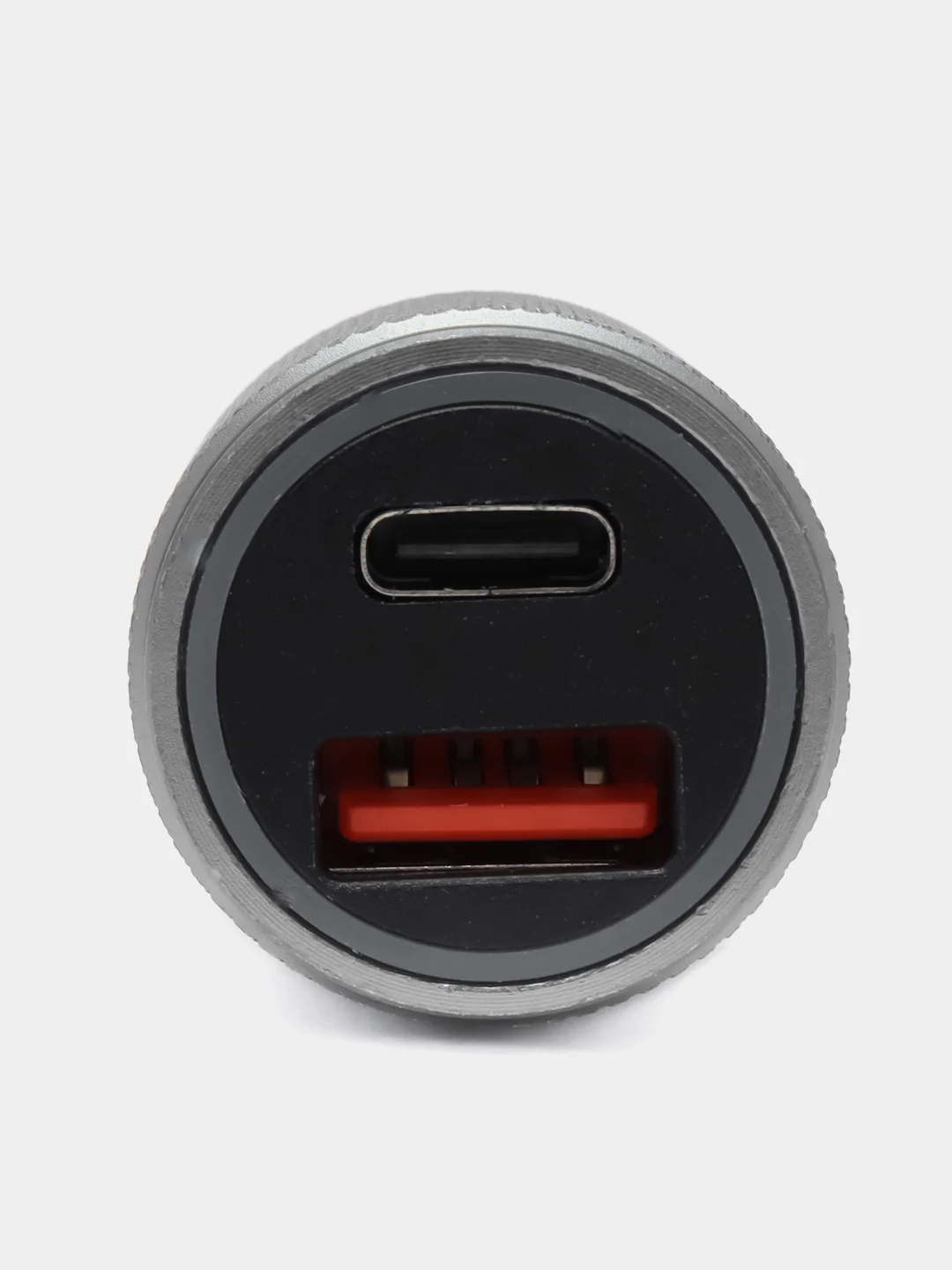 Автомобильная зарядка в прикуриватель железный USB-A + Type-C, мощность 3.1 А