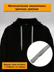 Зелёный хаки шнурок для одежды плоский