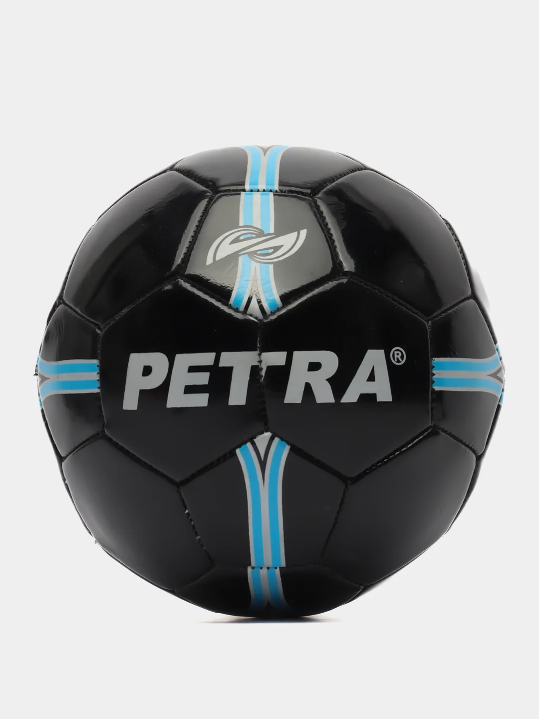 Черный мяч футбольный детский Petra FB-2, размер 2