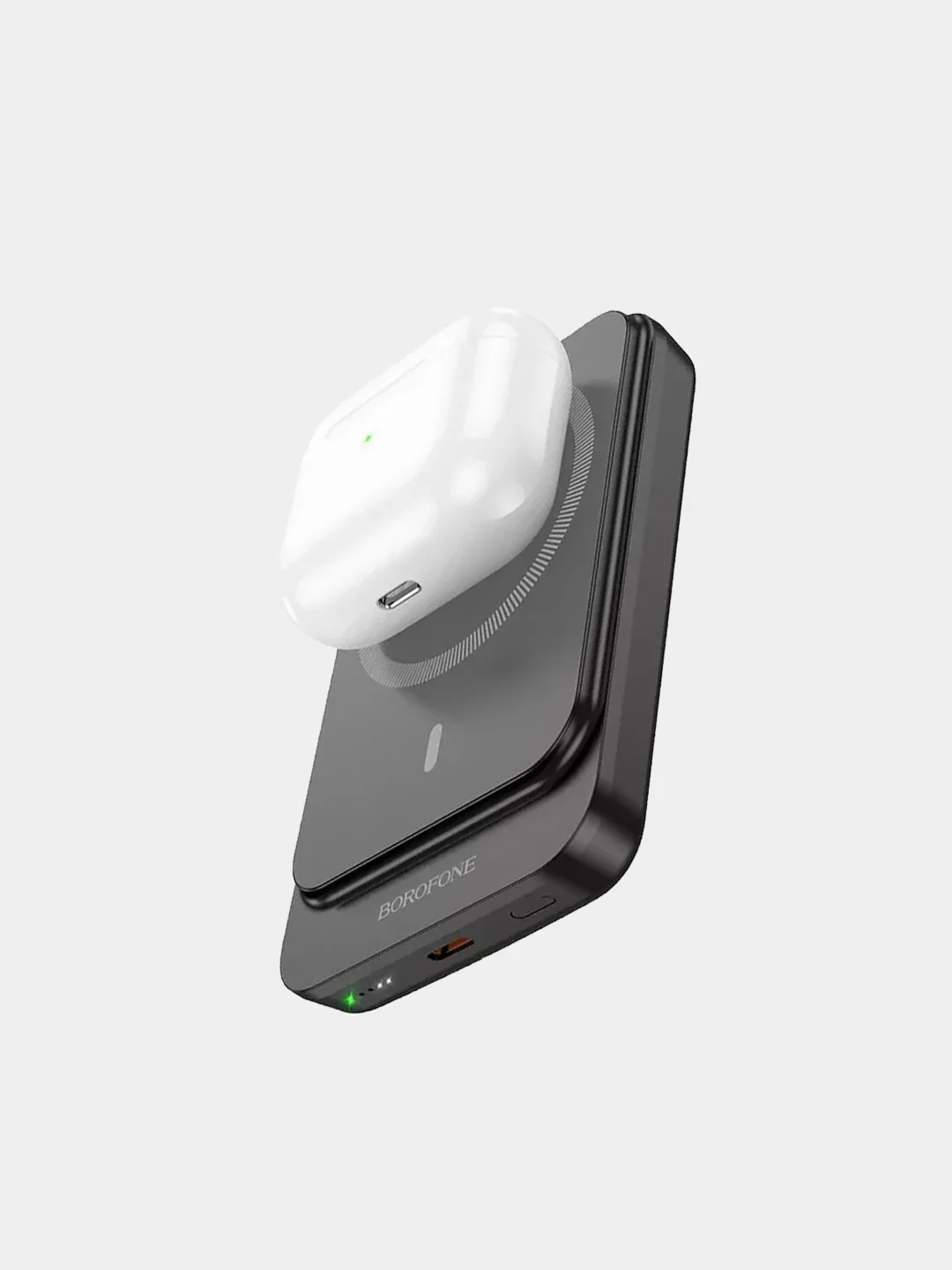 Черный аккумулятор внешний BOROFONE BJ63 5000mAh, PD20W + MagSafe беспроводная зарядка, повербанк