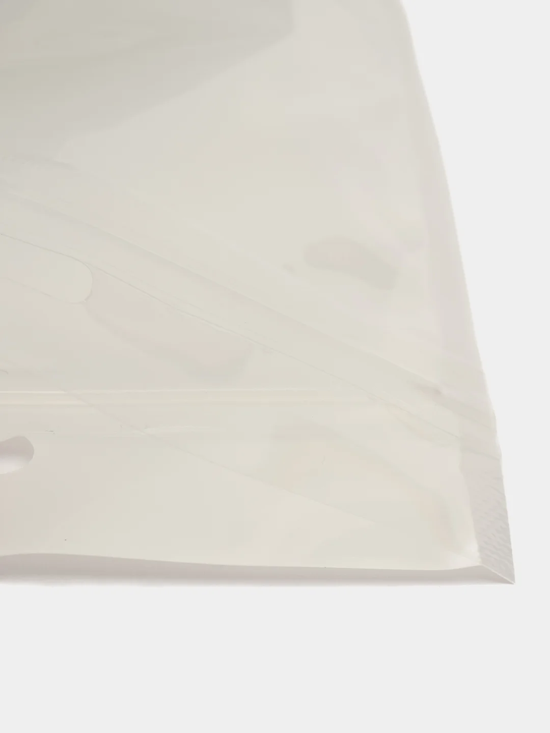 Белый пакет с Zip Lock замком упаковочный, с одной прозрачной стороной и отверстием для подвеса