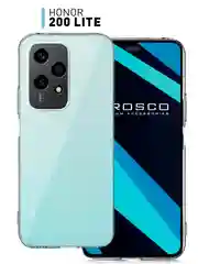Чехол для Honor 200 Lite силиконовый ROSCO матовый / прозрачный с бортиком защитой камер