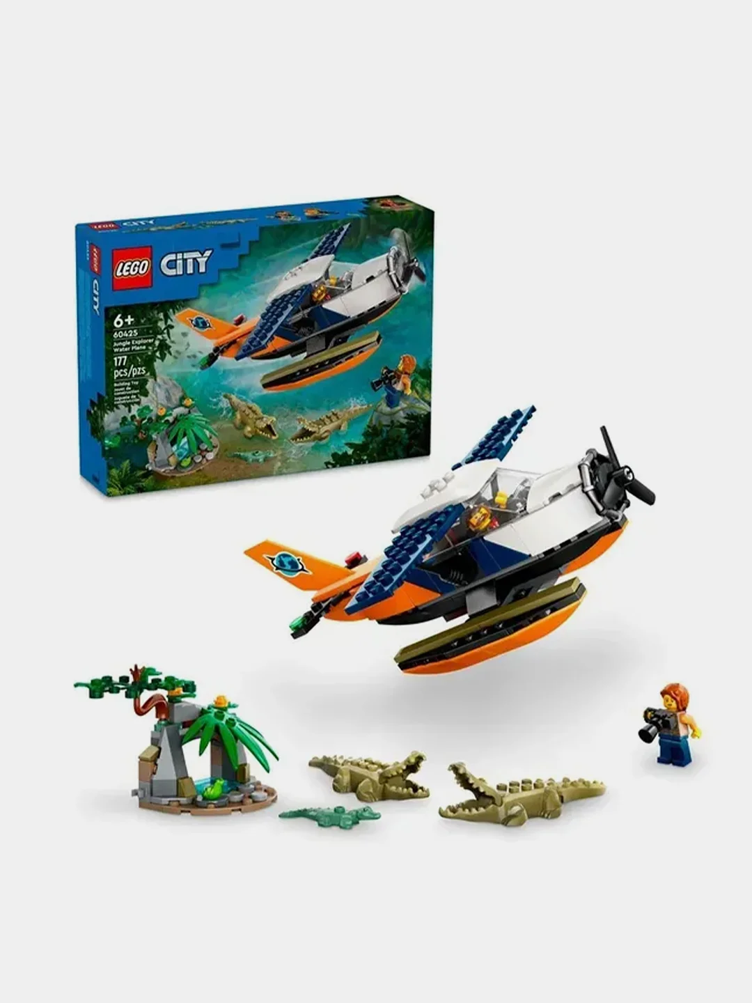 Конструктор LEGO CITY "Исследователь джунглей: водный самолет", 177 деталей