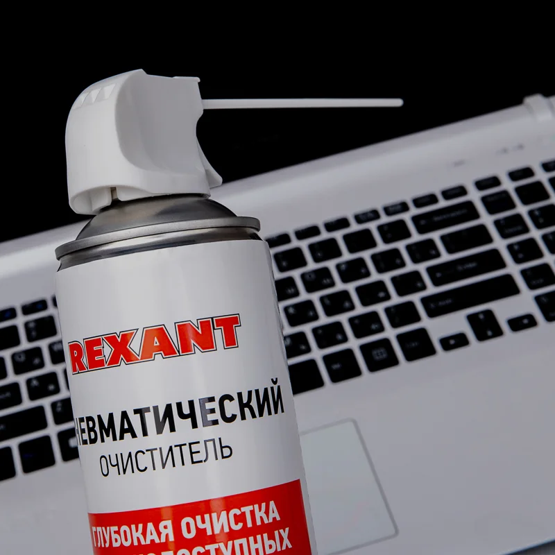 Пневматический очиститель для компьютеров и оргтехники REXANT DUST OFF, 720 мл, аэрозоль