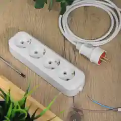 Колодка Rexant, 4 гнезда, c заземлением