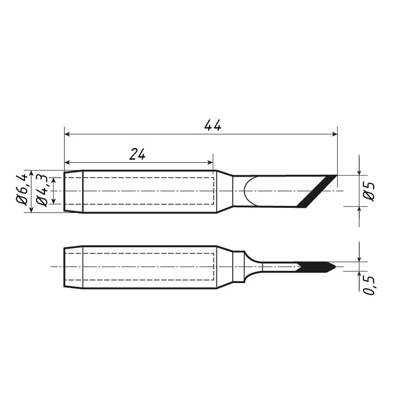 Жало для паяльника REXANT 900М, 4,3мм, тип топорик, 5,0мм