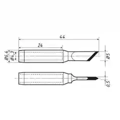 Жало для паяльника REXANT 900М, 4,3мм, тип топорик, 5,0мм