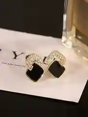 Черный серьги женские