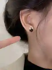 Черный серьги женские
