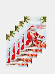 Коралловый пакет подарочный новогодний полиэтиленовый , 20 х 30 см, 22 х 30 см
