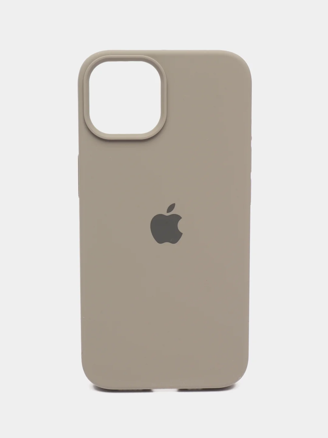 Серый меланж чехол Silicone Case для iPhone 14, 14 Pro, 14 Plus, 14 Pro Max, с закрытым низом
