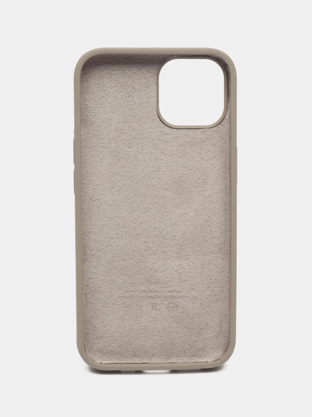 Серый меланж чехол Silicone Case для iPhone 14, 14 Pro, 14 Plus, 14 Pro Max, с закрытым низом