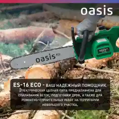Зеленый пила электрическая цепная сетевая Oasis / электропила