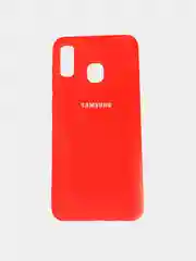 Красный защитный силиконовый чехол Silikone Cover для Samsung A20/A30