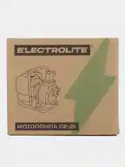 Мотопомпа бензиновая ELECTROLITE GP-25 (25 мм, 2 л.с, 166 л/мин, 2-х тактный двигатель)