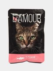 Влажный корм "LAMOUR" для кошек, рыба в соусе, 75 г