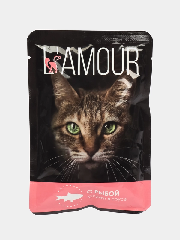 Влажный корм "LAMOUR" для кошек, рыба в соусе, 75 г