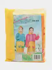 Розовый дождевик детский,с капюшоном и козырьком, на кнопках