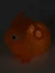 Оранжевый мякиш Кролик светящийся в темноте, Сквиш, Тянучка,