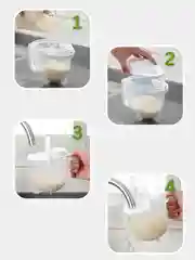 Белый дуршлаг для промывки риса и других круп
