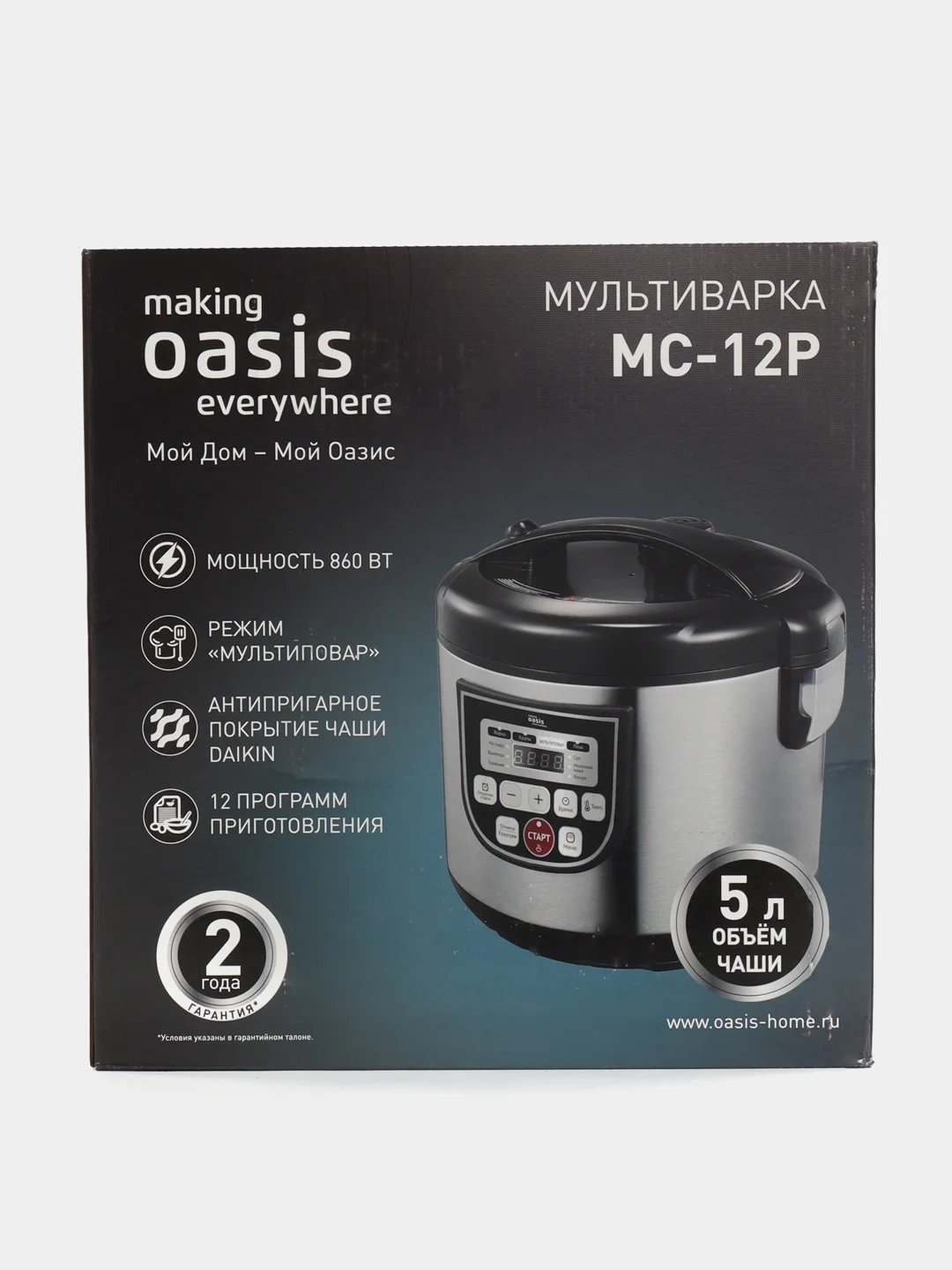 Черный мультиварка "making Oasis everywhere" MC-12P