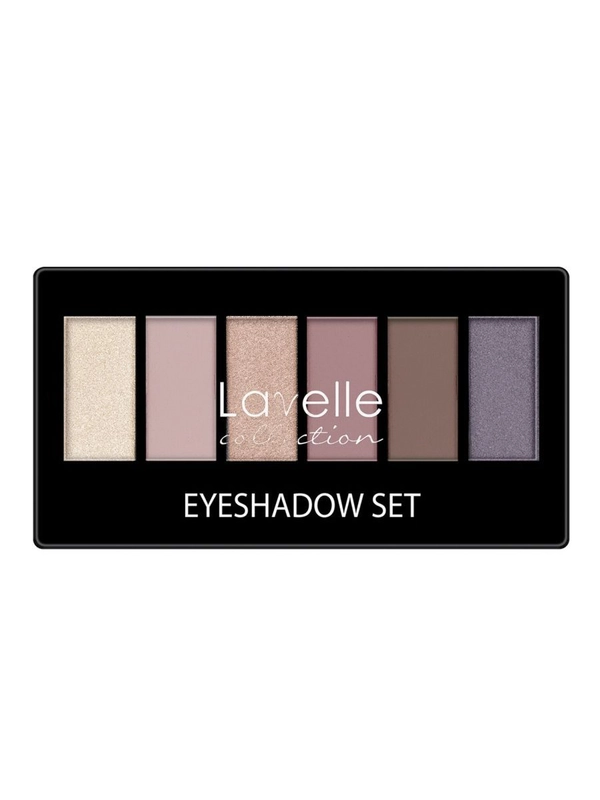 LavelleCollection Тени для век, палетка, матовые и блестящие, тон 03 бежево-сливовый