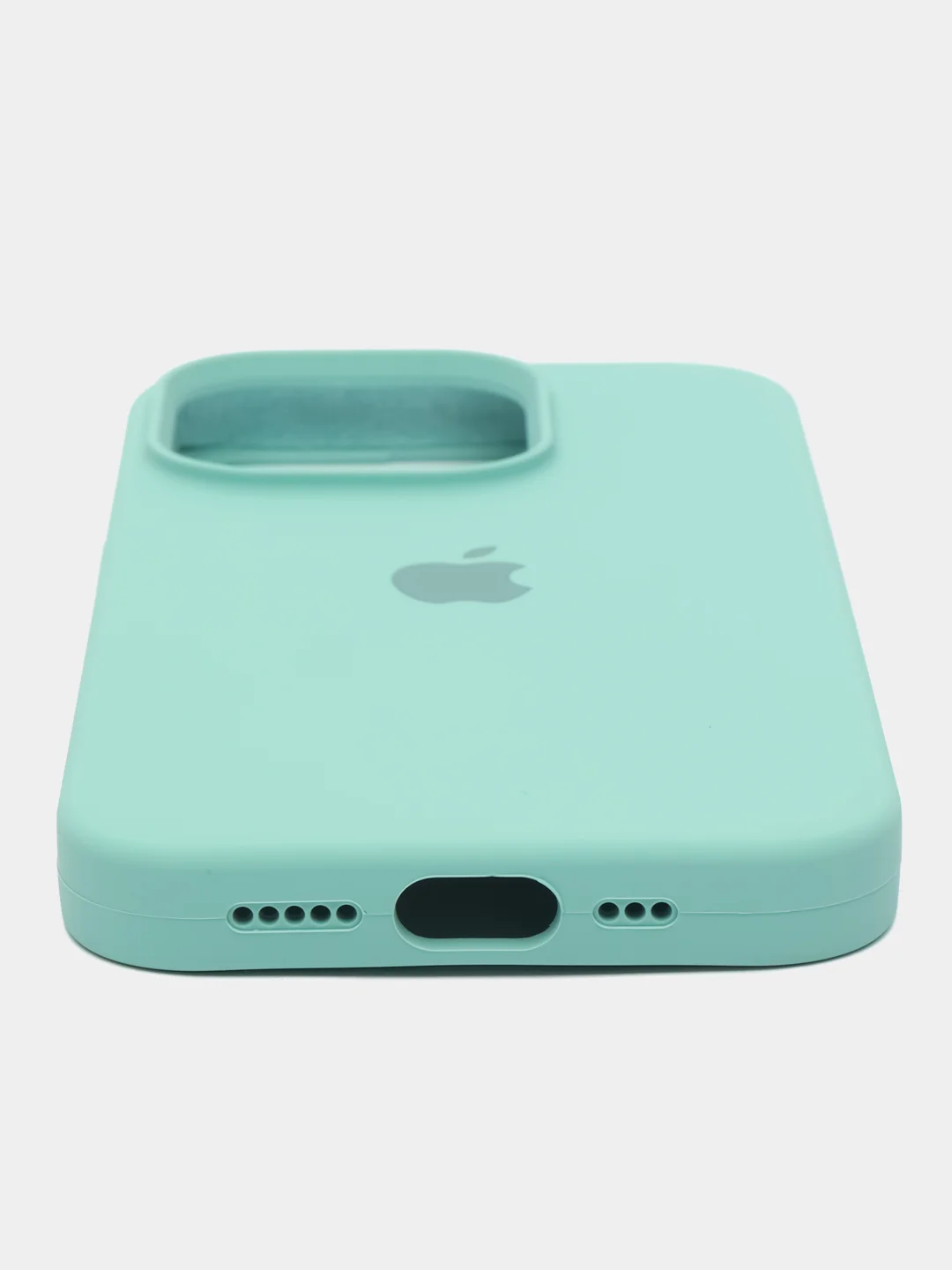 Бирюзовый чехол с логотипом силиконовый для iPhone XR, 11, 12, 13 Pro Max, 14, 15 Pro Max для айфон