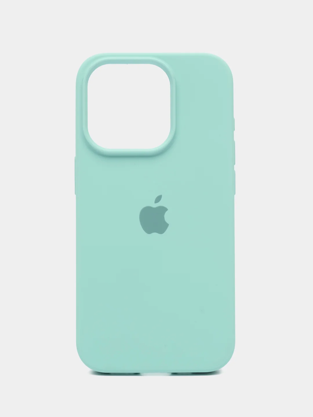 Бирюзовый чехол с логотипом силиконовый для iPhone XR, 11, 12, 13 Pro Max, 14, 15 Pro Max для айфон