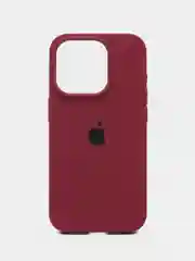 Бордовый чехол с логотипом силиконовый для iPhone XR, 11, 12, 13 Pro Max, 14, 15 Pro Max для айфон