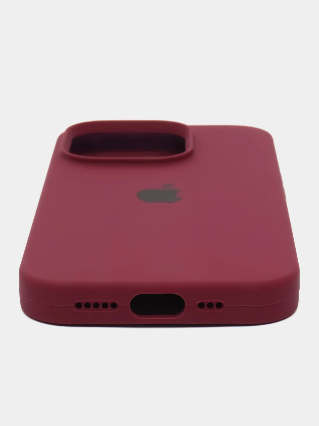 Бордовый чехол с логотипом силиконовый для iPhone XR, 11, 12, 13 Pro Max, 14, 15 Pro Max для айфон