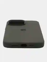 Зелёный хаки чехол Silicone Case для iPhone 14, 14 Pro, 14 Plus, 14 Pro Max, с закрытым низом