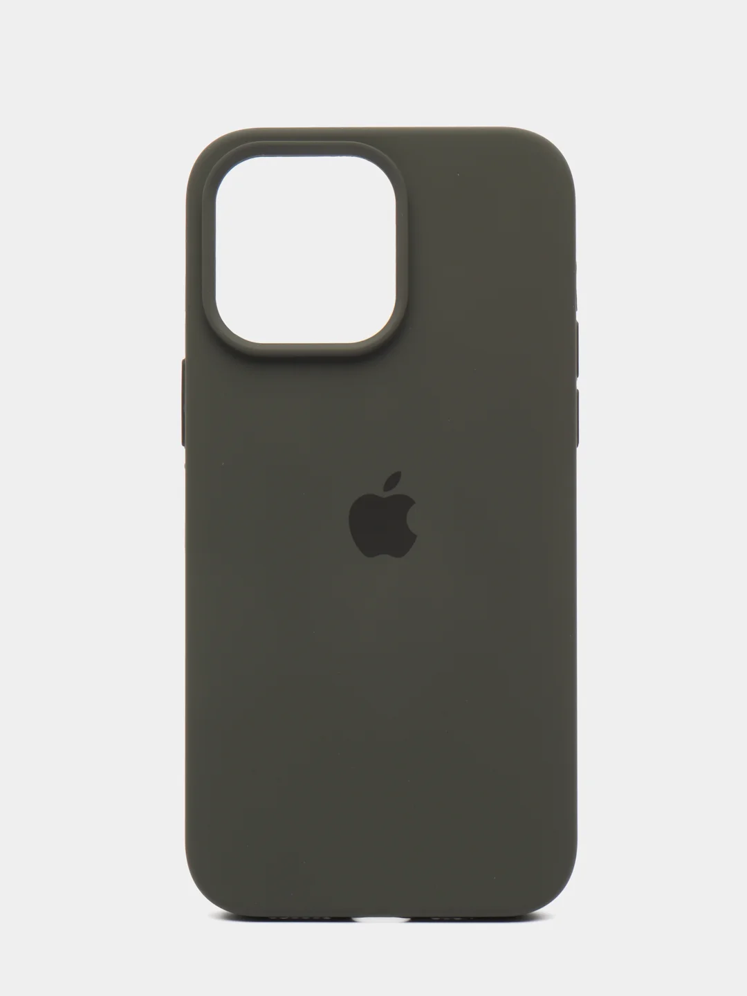 Зелёный хаки чехол Silicone Case для iPhone 14, 14 Pro, 14 Plus, 14 Pro Max, с закрытым низом