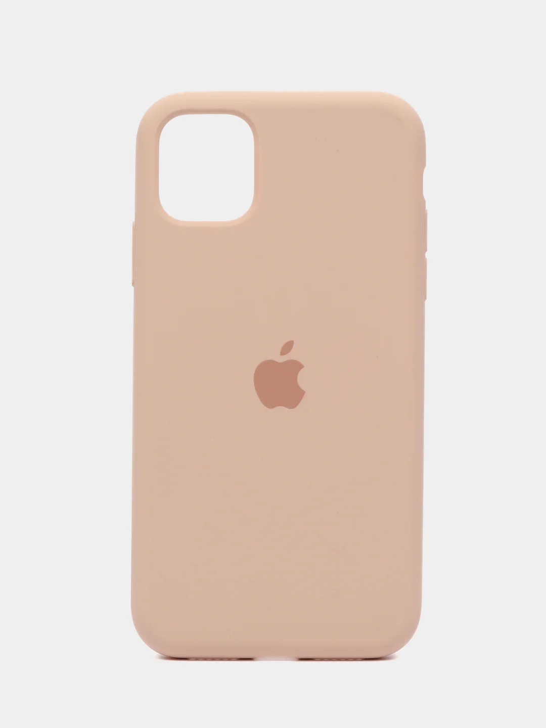 Бежевый меланж apple iPhone 11, Айфон 11, чехол матовый Silicone case объемный с принтом для iPhone 11
