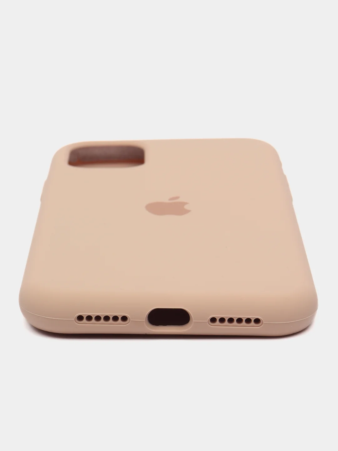 Бежевый меланж apple iPhone 11, Айфон 11, чехол матовый Silicone case объемный с принтом для iPhone 11