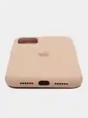 Бежевый меланж apple iPhone 11, Айфон 11, чехол матовый Silicone case объемный с принтом для iPhone 11