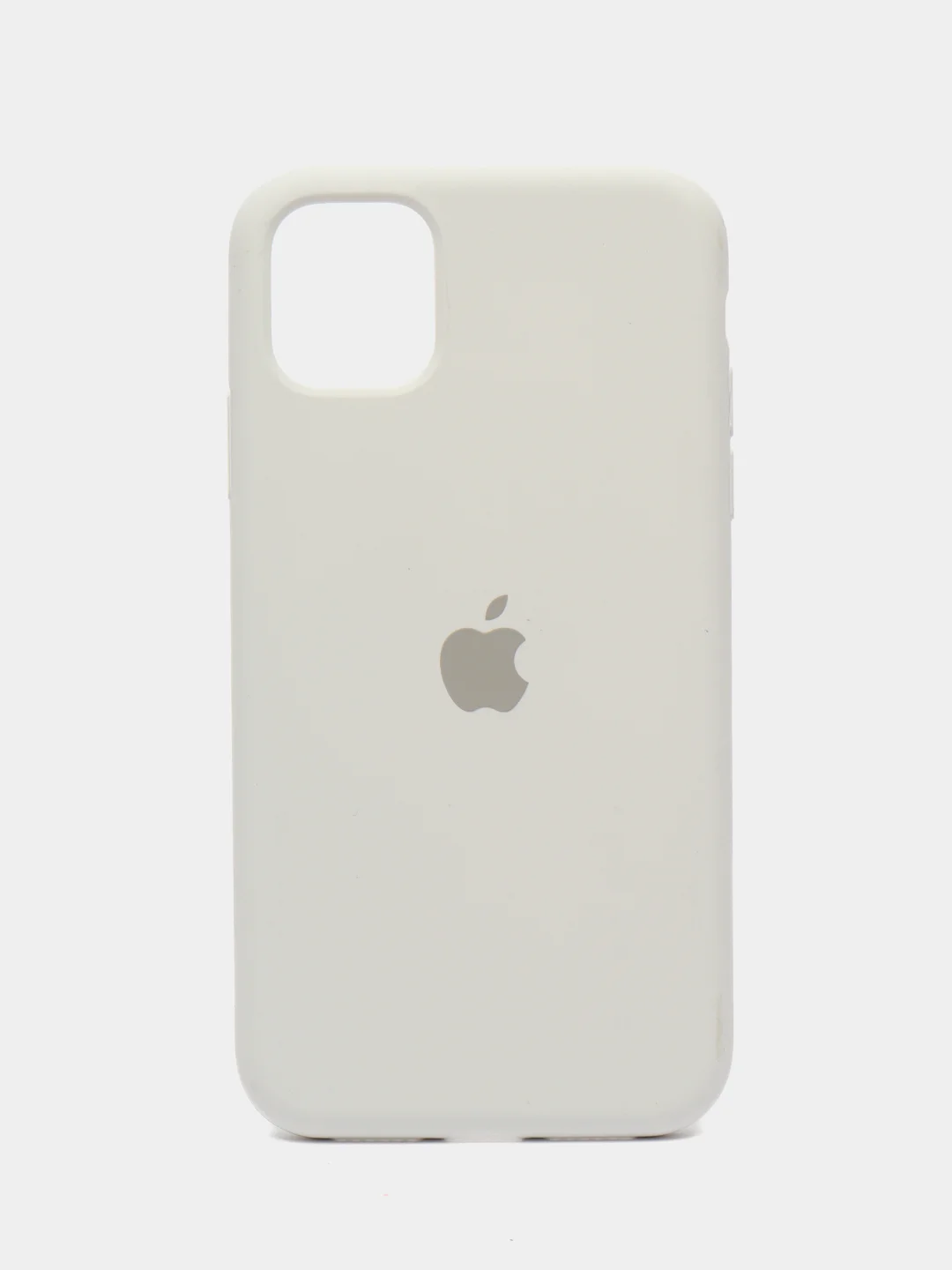 Белый apple iPhone 11, Айфон 11, чехол матовый Silicone case объемный с принтом для iPhone 11