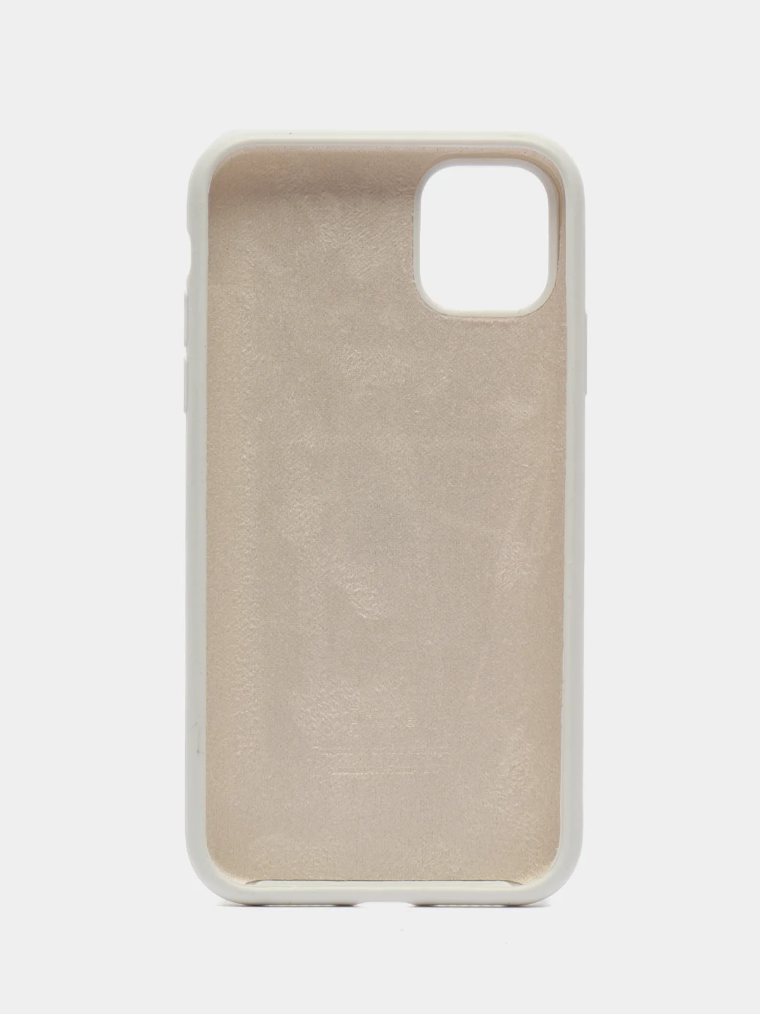 Белый apple iPhone 11, Айфон 11, чехол матовый Silicone case объемный с принтом для iPhone 11