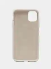 Белый apple iPhone 11, Айфон 11, чехол матовый Silicone case объемный с принтом для iPhone 11
